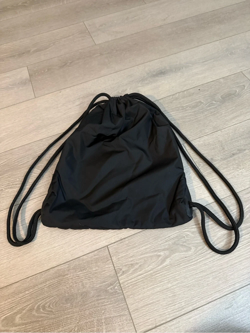 adidas Black Trefoil Drawstring Gym Bag - Picture 2 of 6